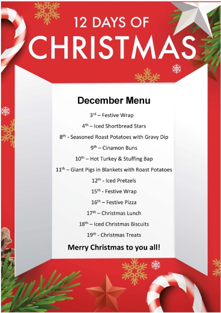 Christmas Menu in the Canteen