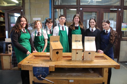 Our Environmental Team build new bird houses